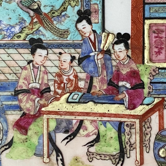 Antique Chinese Octagonal Porcelain Plate, from the Qing Dynasty 1644-1911 - Picture 3 of 15